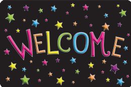 24 Pieces The Original Fun Mat, Welcome Mat, 15.5" X 23.5", Stars, Welcome - School and Office Supply Gear
