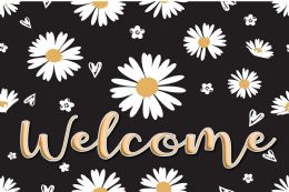 24 Pieces The Original Fun Mat, Welcome Mat, 15.5" X 23.5", Daisies Welcome - School and Office Supply Gear