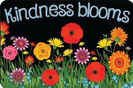 24 Pieces The Original Fun Mat, Welcome Mat, 15.5" X 23.5", Kindness Poppies Welcome - School and Office Supply Gear
