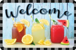 24 Pieces The Original Fun Mat, Welcome Mat, 15.5" X 23.5", Mason Jars Drinks Welcome - School and Office Supply Gear