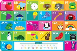 24 Pieces The Original Fun Mat, Welcome Mat, 15.5" X 23.5", Abc Pictures Welcome - School and Office Supply Gear