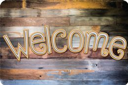 24 Pieces The Original Fun Mat, Welcome Mat, 15.5" X 23.5", Reclaimed Wood Welcome - School and Office Supply Gear