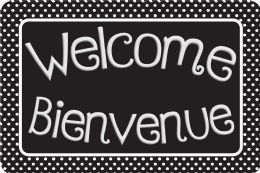 24 Pieces The Original Fun Mat, Welcome Mat, 15.5" X 23.5", Bienvenue Welcome - School and Office Supply Gear