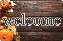 24 Pieces The Original Fun Mat, Welcome Mat, 15.5" X 23.5", Harvest Nuts Welcome - School and Office Supply Gear