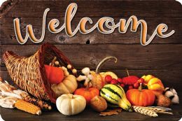 24 Pieces The Original Fun Mat, Welcome Mat, 15.5 inch X 23.5 inch, Fall Cornucopia Welcome - School and Office Supply Gear