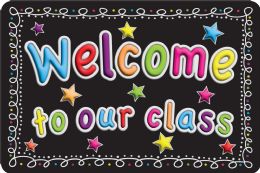 24 Pieces The Original Fun Mat, Welcome Mat, 15.5 inch X 23.5 inch, Welcome To Our Class - School and Office Supply Gear
