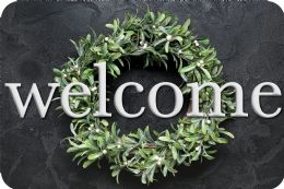 24 Pieces The Original Fun Mat, Welcome Mat, 15.5 inch X 23.5 inch, Slate Wreath Welcome - School and Office Supply Gear