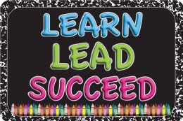 24 Pieces The Original Fun Mat, Welcome Mat, 15.5 inch X 23.5 inch, Learn, Lead, Succeed - School and Office Supply Gear