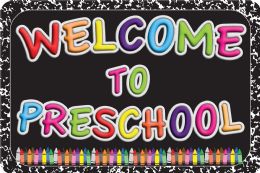 24 Pieces The Original Fun Mat, Welcome Mat, 15.5 inch X 23.5 inch Welcome To Preschool - School and Office Supply Gear