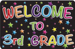 24 Pieces The Original Fun Mat, Welcome Mat, 15.5 inch X 23.5 inch, Welcome To 3rd Grade - School and Office Supply Gear