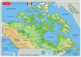 24 Pieces Smart Poly Learning Mat 12"x17", DoublE-Sided, Canada Map Physical - School and Office Supply Gear