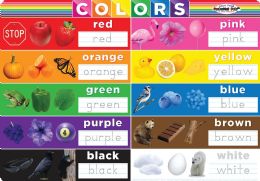 24 Pieces Colors, Postermat Pals, 12" X 17.25" Smart Poly, Single Sided - School and Office Supply Gear