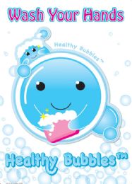 24 Pieces Postermat Pals ,space Savers, 13" X 9.5", Smart Poly, Healthy Bubbles - School and Office Supply Gear