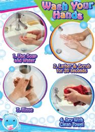 24 Pieces Postermat Pals ,space Savers, 13" X 9.5", Smart Poly, Wash Your Hands - School and Office Supply Gear
