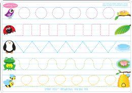 20 Packs 10 Smart Poly Learning Mats 12 inch x17 inch, DoublE-Sided, Prewriting & Shape Tracing 95011 - School and Office Supply Gear