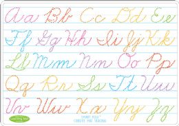 20 Packs 10 Smart Poly Learning Mats 12 inch x17 inch, Double-Sided, Traditional Cursive Tracing 95013 - School and Office Supply Gear