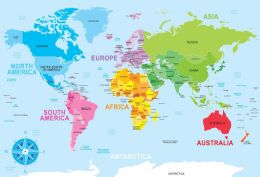 10 of Placemat Studio, 10, World Map, Learning Placemat, 13 inch x 19 inch, Single Sided, Smart Poly