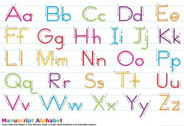 10 of Placemat Studio, 10, Manuscript Handwriting, Learning Placemat, 13 inch x 19 inch, Single Sided, Smart Poly