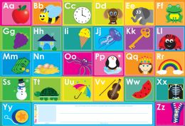 10 Packs Placemat Studio, 10, ABC's, Learning Placemat, 13 inch x 19 inch, Single Sided, Smart Poly - School and Office Supply Gear