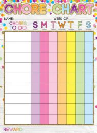 10 of 10 Postermat Pals, Space Savers, 13 inch X 9.5 inch, Smart Poly, Chores Confetti Style 95304