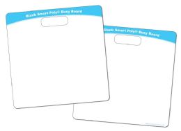 24 Pieces Smart Poly, Educational Activity Busy Board, Dry Erase, 10.75 inch x 10.75 inch, Die Cut Handle Black , Marker, Blank 2 sides - School and Office Supply Gear