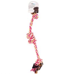 24 pieces 15.75 inch Cotton Knotted Dog Pull Rope Toy - Pet Toys