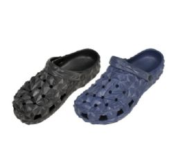 24 Pairs Men's Clog's Assorted Navy And Black - Men's Flip Flops and Sandals