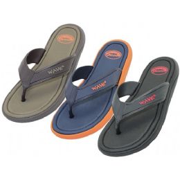 30 of Men "wave" All Rubber Shower Thong Sandals