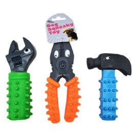 24 pieces TooL-Shape Rubber Dog Squeaky Pet Toy Assortment - Pet Toys
