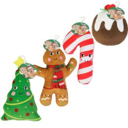 40 pieces Dog Toy Christmas Plush W/squeaker 4 Assorted Design In Pdq Ref #p44505 - Pet Toys