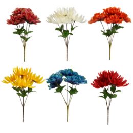 24 pieces Harvest Flower Bouquet 5-Stem Dahlia/ Daisies 6 Ast Colors Harvest / ht - Thanksgiving