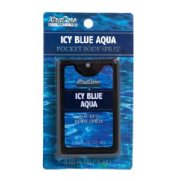 24 pieces Body Mist .5oz Pocket Ice Blue Aqua - Perfumes and Cologne