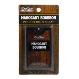 24 pieces Body Mist .5oz Pocket Mahogany Bourbon - Perfumes and Cologne