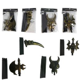 24 pieces Weapons Cosplay Prop Staff Gold K/d count 4ast Plastic 45in L Asst Styles / Pbh - Toy Weapons