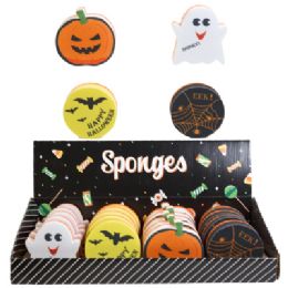 20 pieces Kitchen Sponges Halloween Shapes 4 Ast /3 Layer/ 20pc Pdq / ht - Halloween