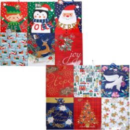 72 pieces Gift Bag Xl Christmas 6 Asst 13 X 4 X 18in Upc Lab - Gift Bags Christmas