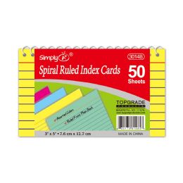 Colored Index Card Spiral Bound