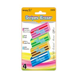 36 of 4-Piece stripes eraser
