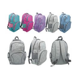 12 Pieces 18" backpack Assorted Colors - Backpacks 18" or Larger