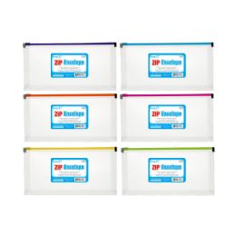 48 Pieces Zip envelope clear 10x8" - Envelopes