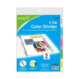 24 Pieces 5-Tab Color Divider 3 Ring Binder - Dividers & Index Cards