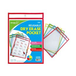 72 Pieces Reusable Dry Erase Pocket - Dry erase