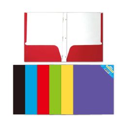 48 Pieces 2-pockets poly folder with 3 prongs - Folders and Report Covers