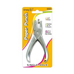 24 Wholesale Paper Punch Single-Hole Stainless