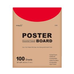 100 Pieces Poster Board Assorted Colors 100 Sheets - Poster & Foam Boards