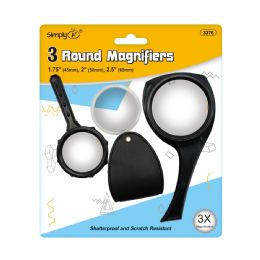 24 Pieces 3 Round Magnifiers 45mm 50mm 65mm - Magnifying  Glasses
