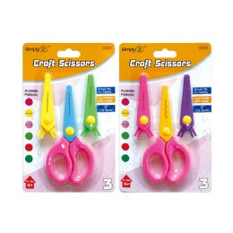 48 Pieces Craft Scissors 6 Assorted Patterns - Scissors
