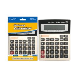 24 Pieces Electronic Calculator 12-Digits Dual Power - Calculators
