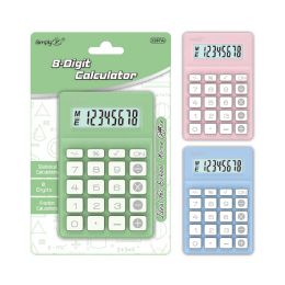 24 Pieces Electronic Calculator 8-Digit Macaron Colors - Calculators