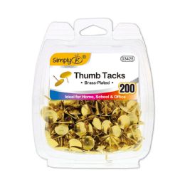 24 Pieces Brass-Plated Thumb Tacks - Push Pins and Tacks